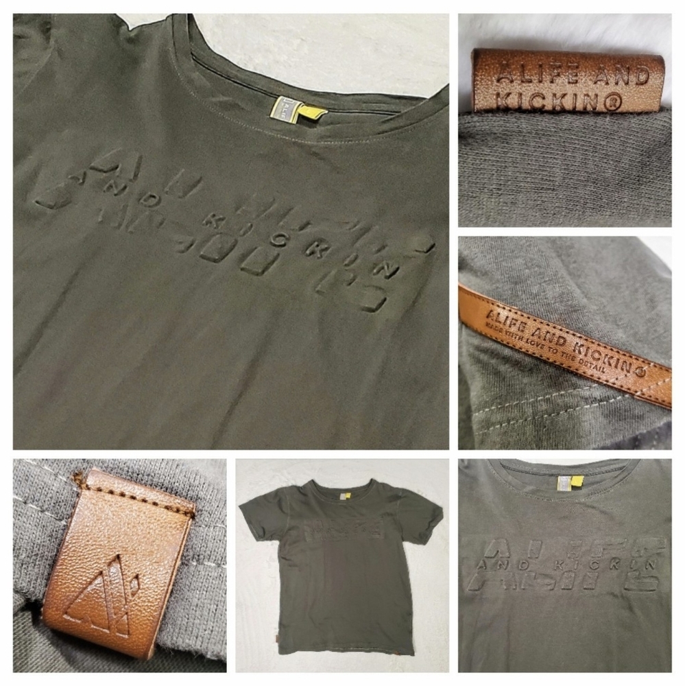 Vintage ALIFE 'Alife And Kickin' Sample T-Shirt Green Mens L Pre-Owned Early 00s
